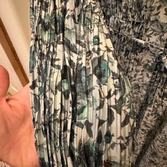 Vince Berry Blooms Midi Pleated Shirt Dress Size L - Picture 5 of 11